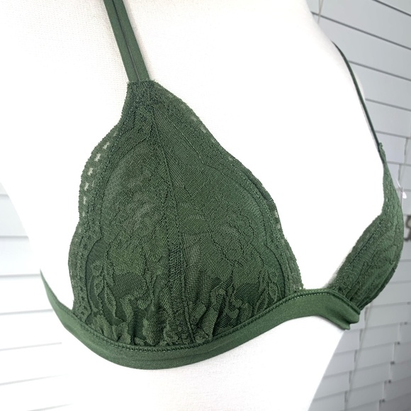 🚫SOLD! *NWT🤩 |•ANEMONE•| Pretty Olive Green Bralette* - Picture 2 of 8